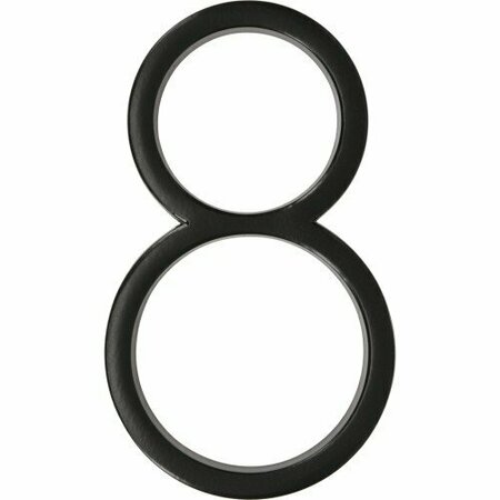 HILLMAN Distinctions 5 in. Black Steel Screw-On Number 8 1 pc, 3PK 844718